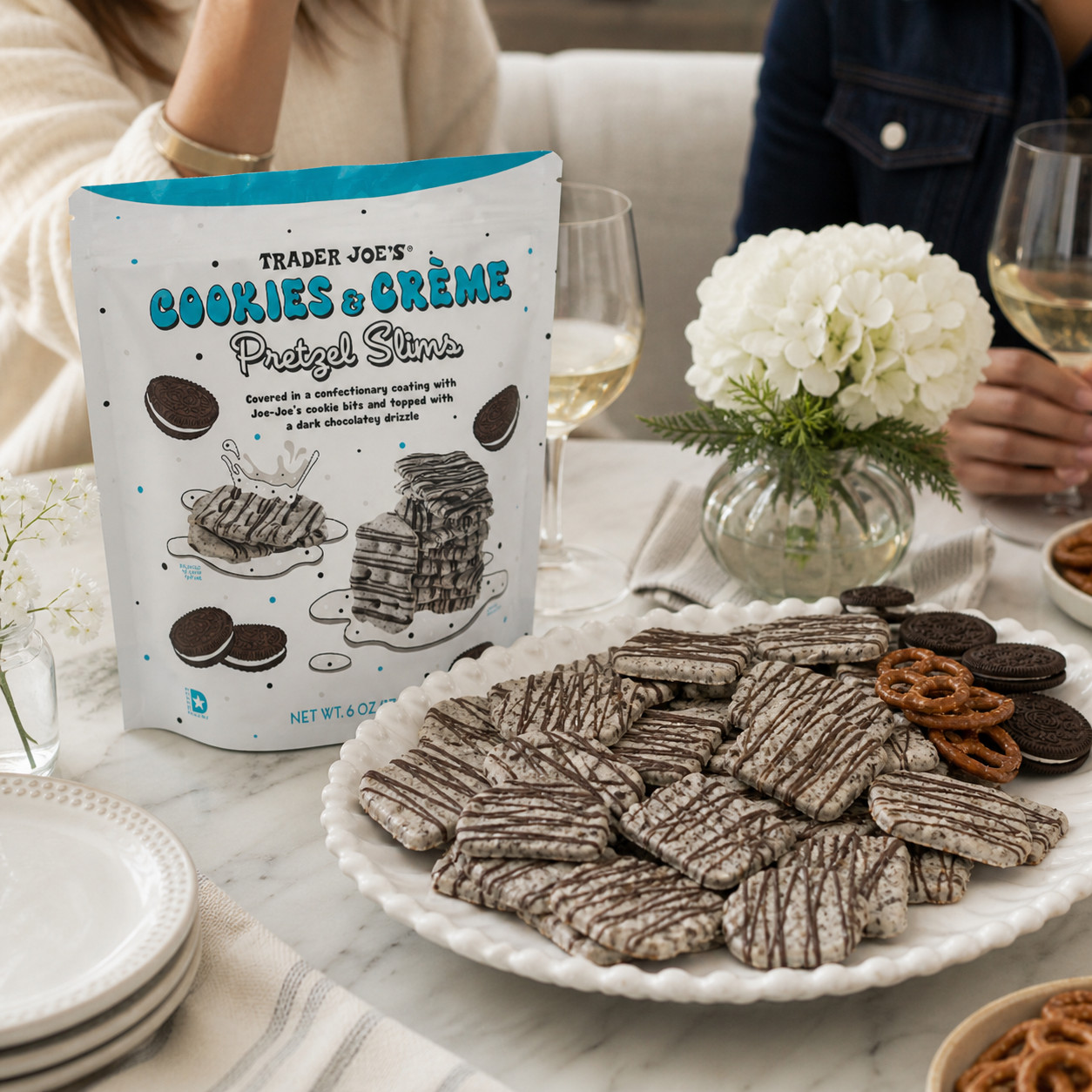 Trader Joe’s Cookies & Creme Pretzels Slims ~ 6 Oz
