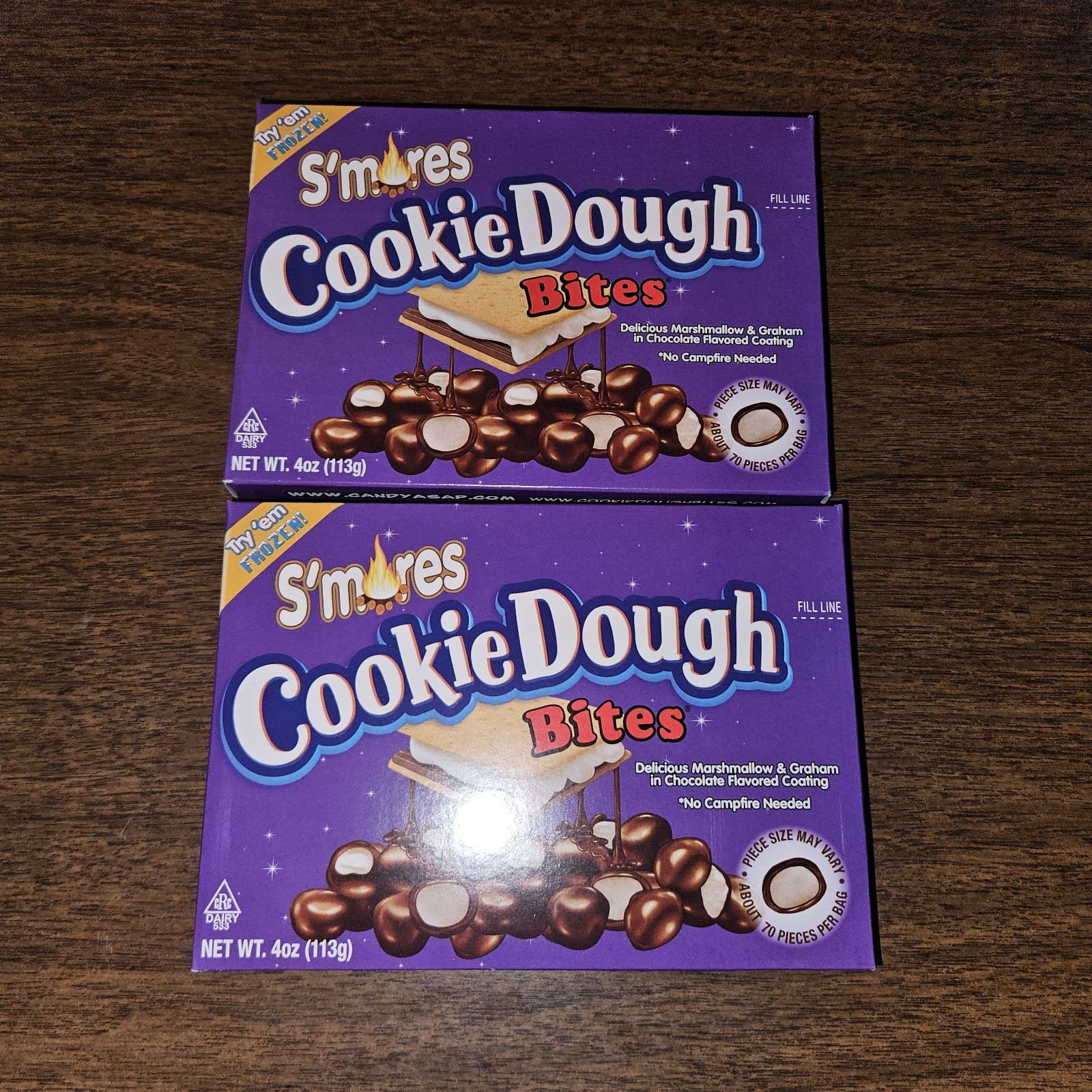 2x Cookie Dough Bites S’mores Flavor 4oz Boxes – NEW