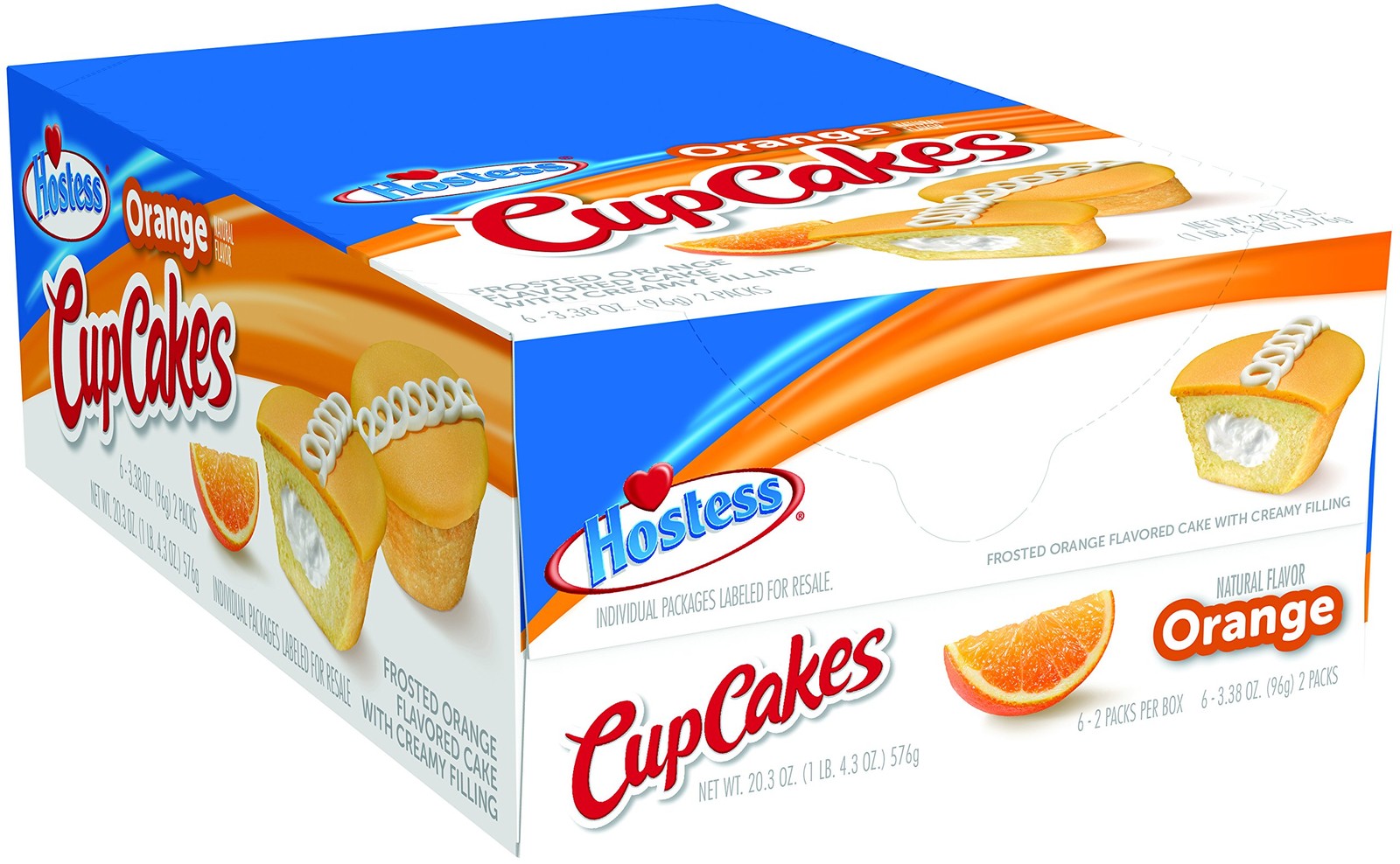 Hostess Cupcakes, Orange, 3.38 Ounce (6 Count)