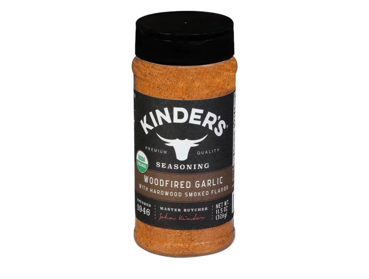 Kinder’s Woodfired Garlic Seasoning with Hardwood Smoked Flavor, 326g/11.4 oz.