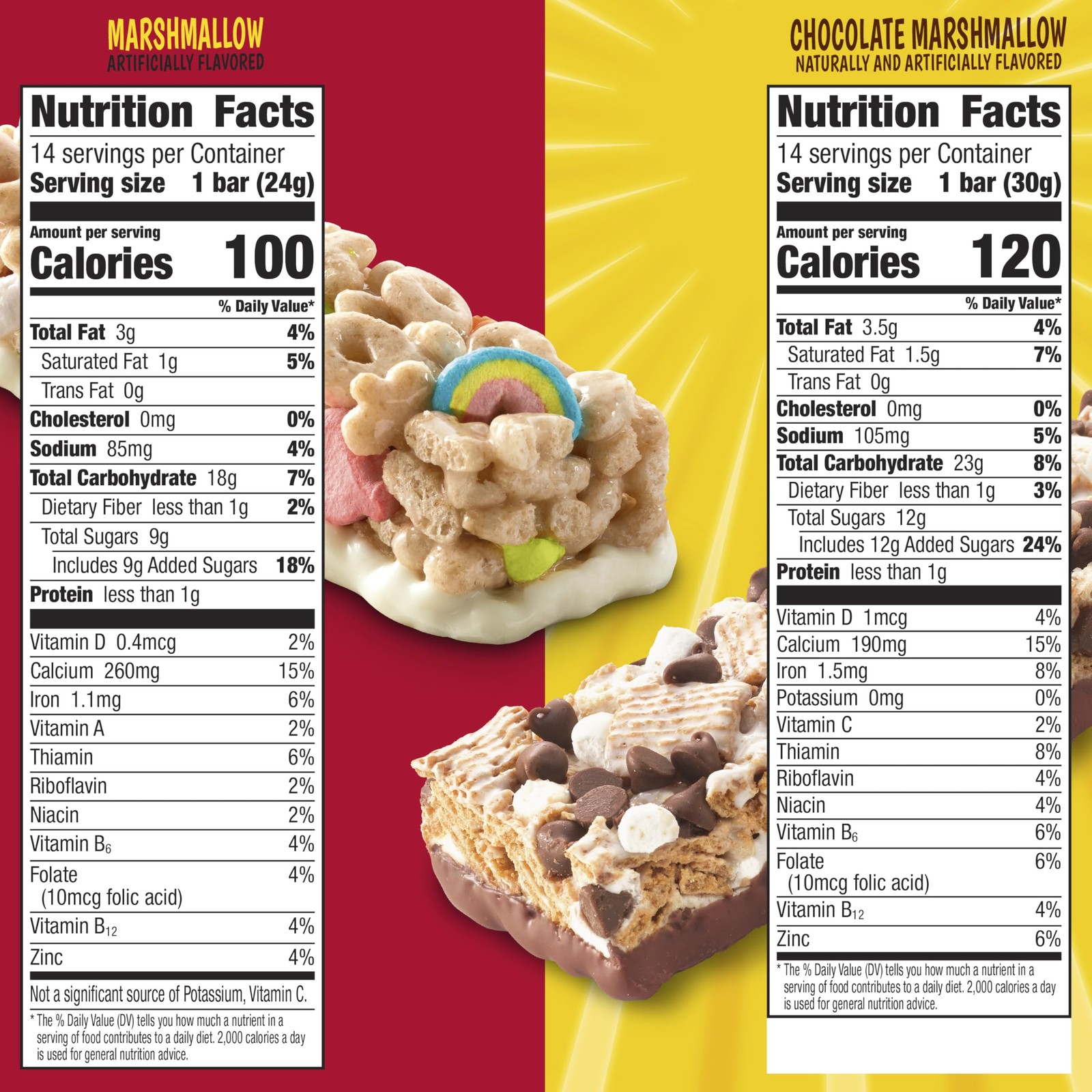 Lucky Charms and Golden Grahams S’mores Cereal Treat 28 Count (Pack of 1)