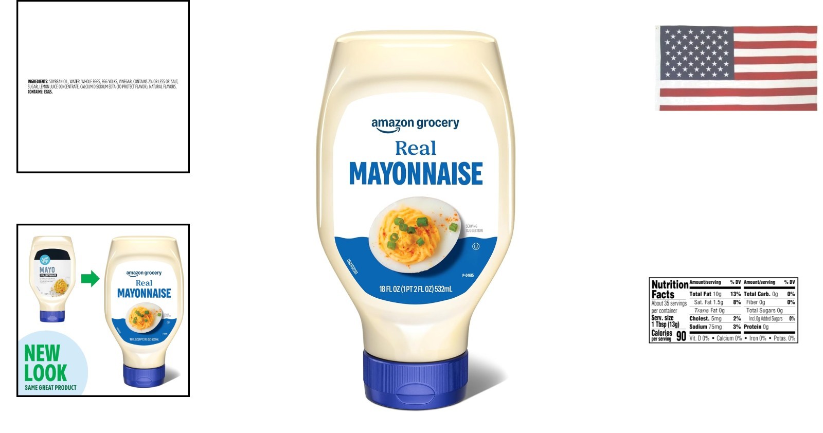 Real Mayonnaise, 18 fl oz (Previously Happy Belly), Squeeze Bottle, Pack of 1