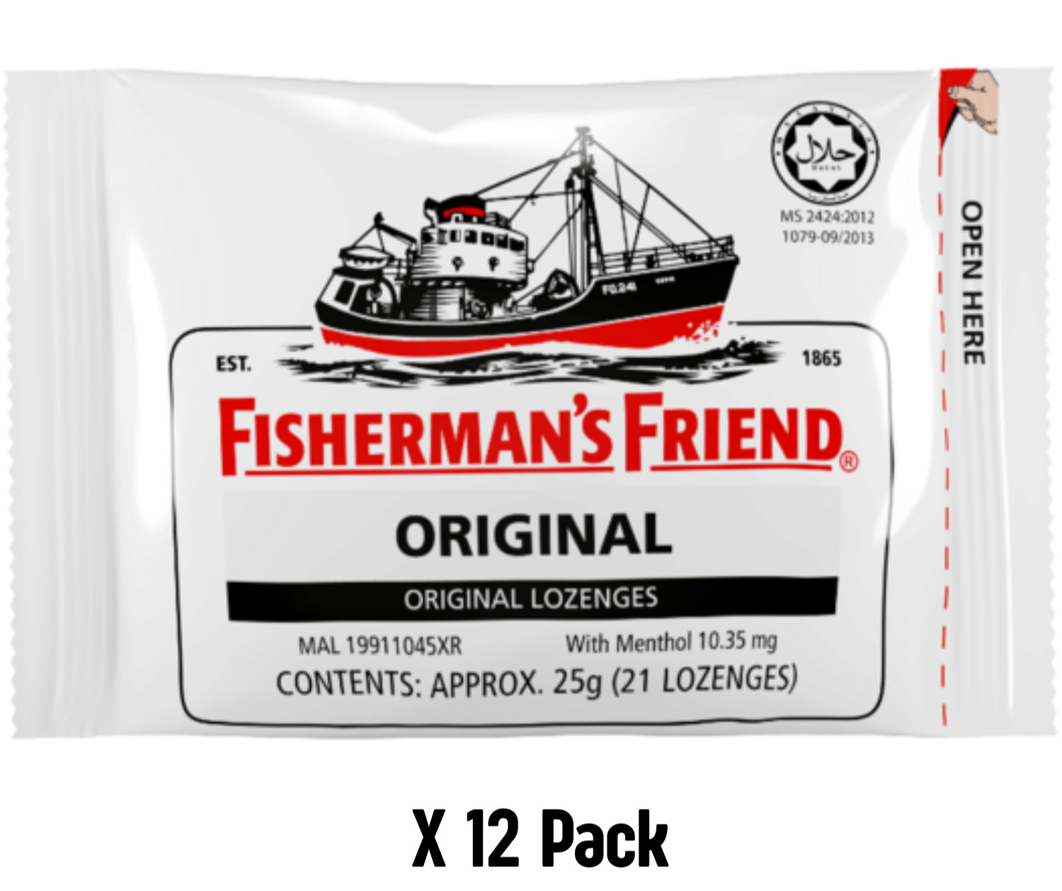 Fisherman’s Friend 25g x 12 Packs – Pick Your Flavor – Sugar Free Mints Lozenges