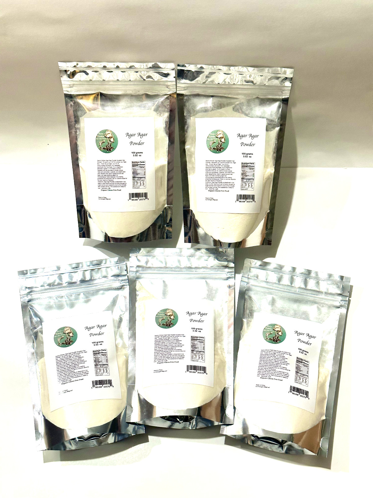 Agar Powder Organic Vegan Supplement Red Seaweed Petri Dish Weight Loss 100 gr