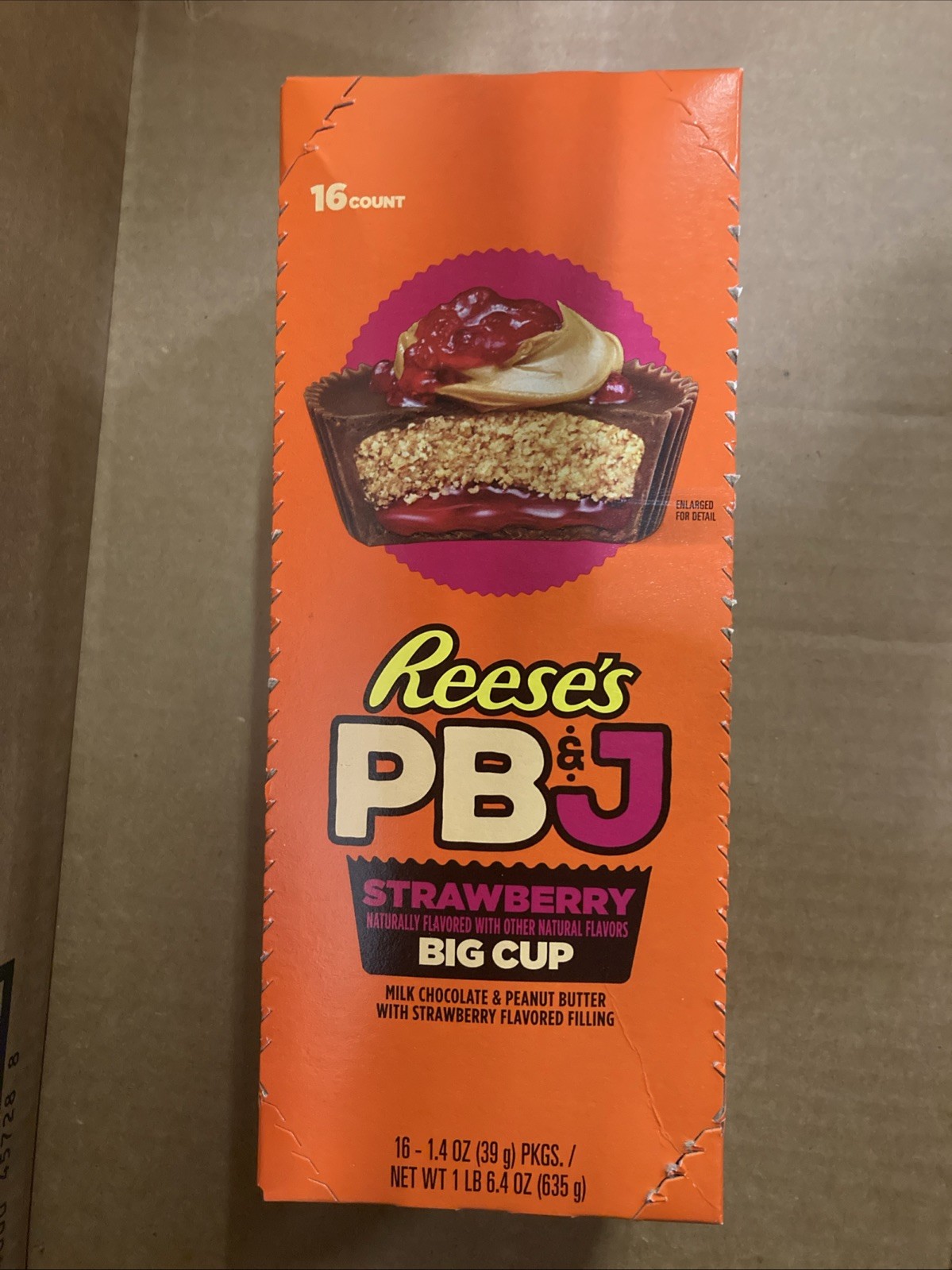 NEW!!! Reese’s Limited Edition PB&J Strawberry Big Cups 1.4oz 16ct BB 02 2026