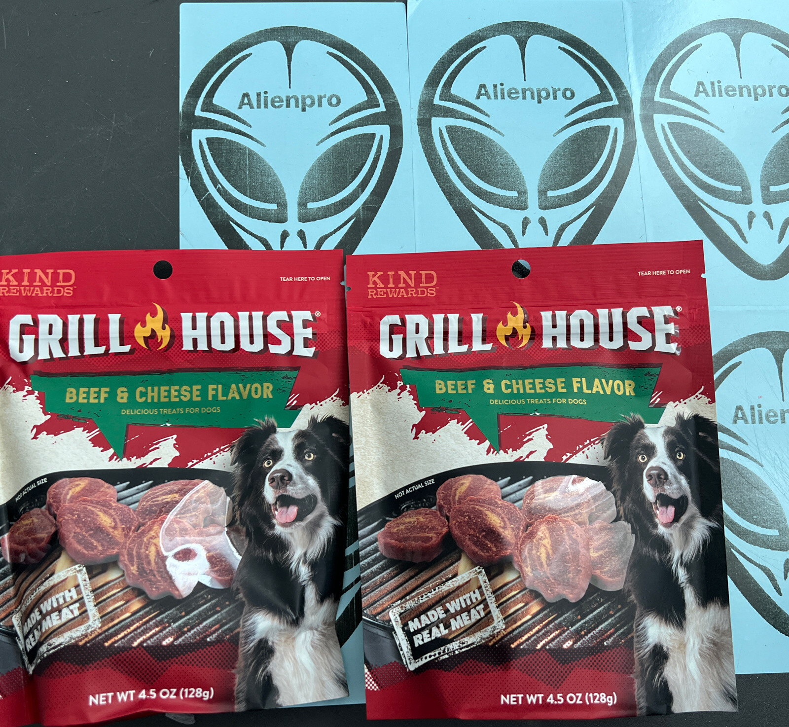 Set 2 Pack Beef&Cheese Flavor 4.5Oz Each Bags