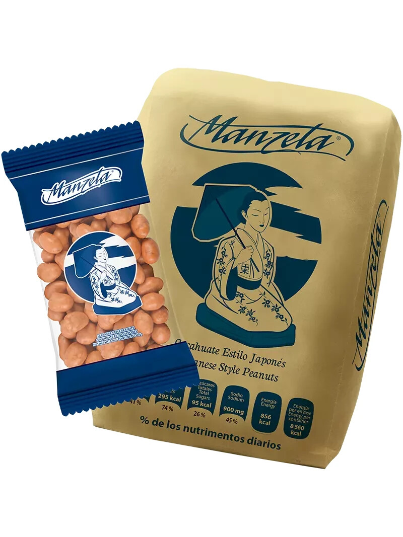 Cacahuates Japoneses Manzela Japanese Style Peanuts 50 Pc 1.76oz ea