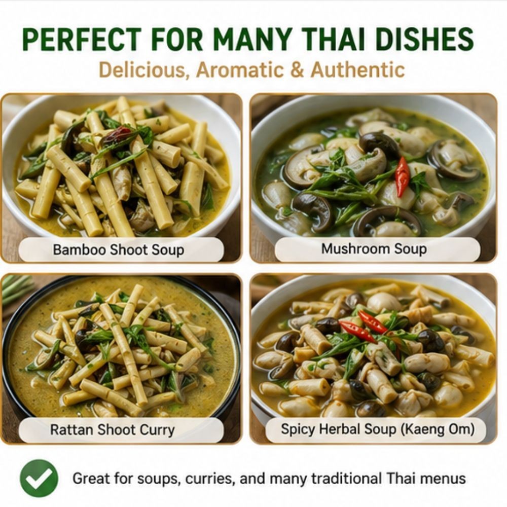 Thai Yanang Curry Powder 10 Packs Bamboo Shoot Mushroom Soup Seasoning Spice Mix
