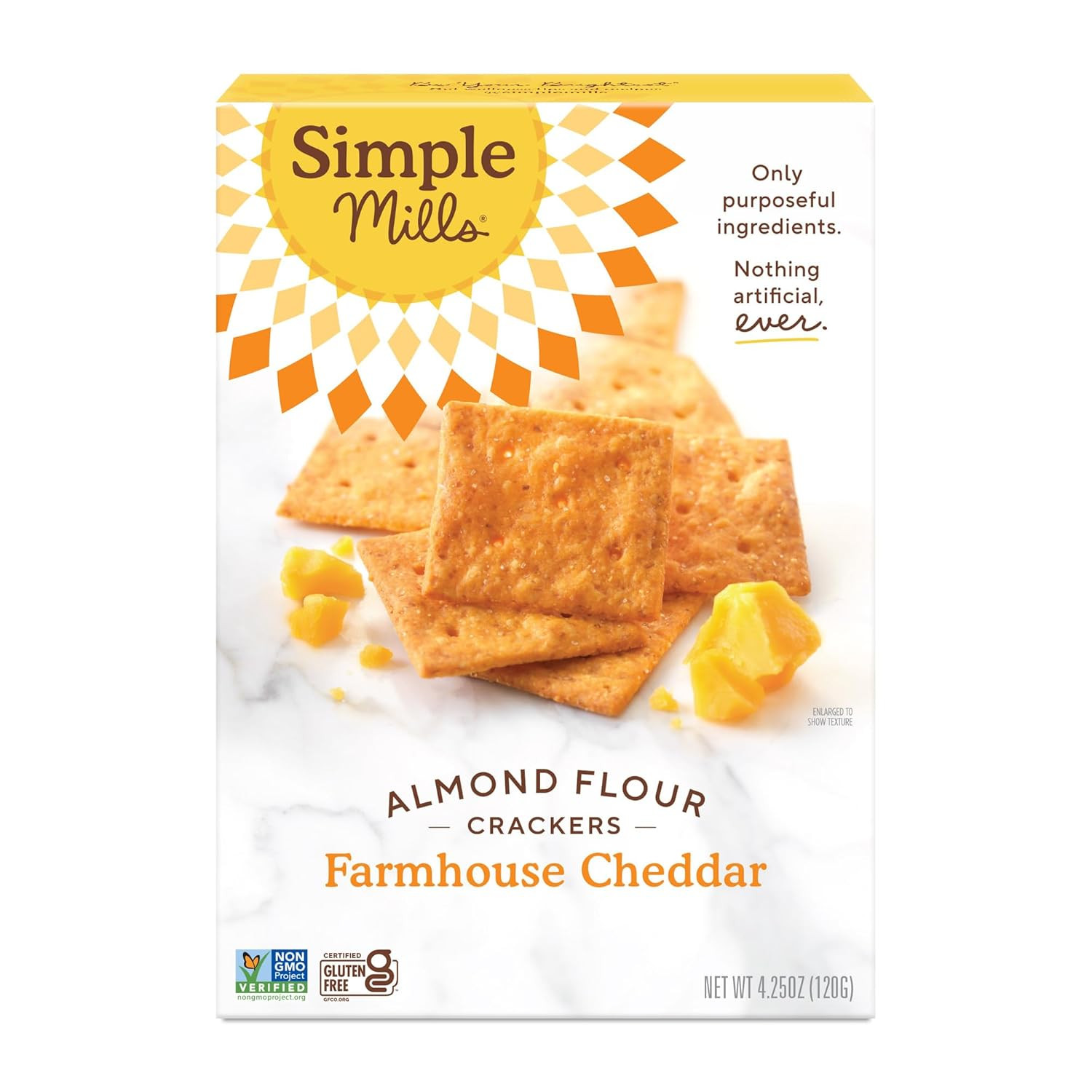 Almond Flour Crackers, Farmhouse Cheddar – Gluten Free, Healthy Snacks, Plant Ba