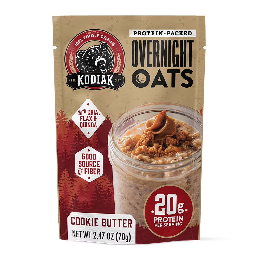 Kodiak Protein-Packed Cookie Butter Overnight Oats, 2.47 oz NEW Free deelivery