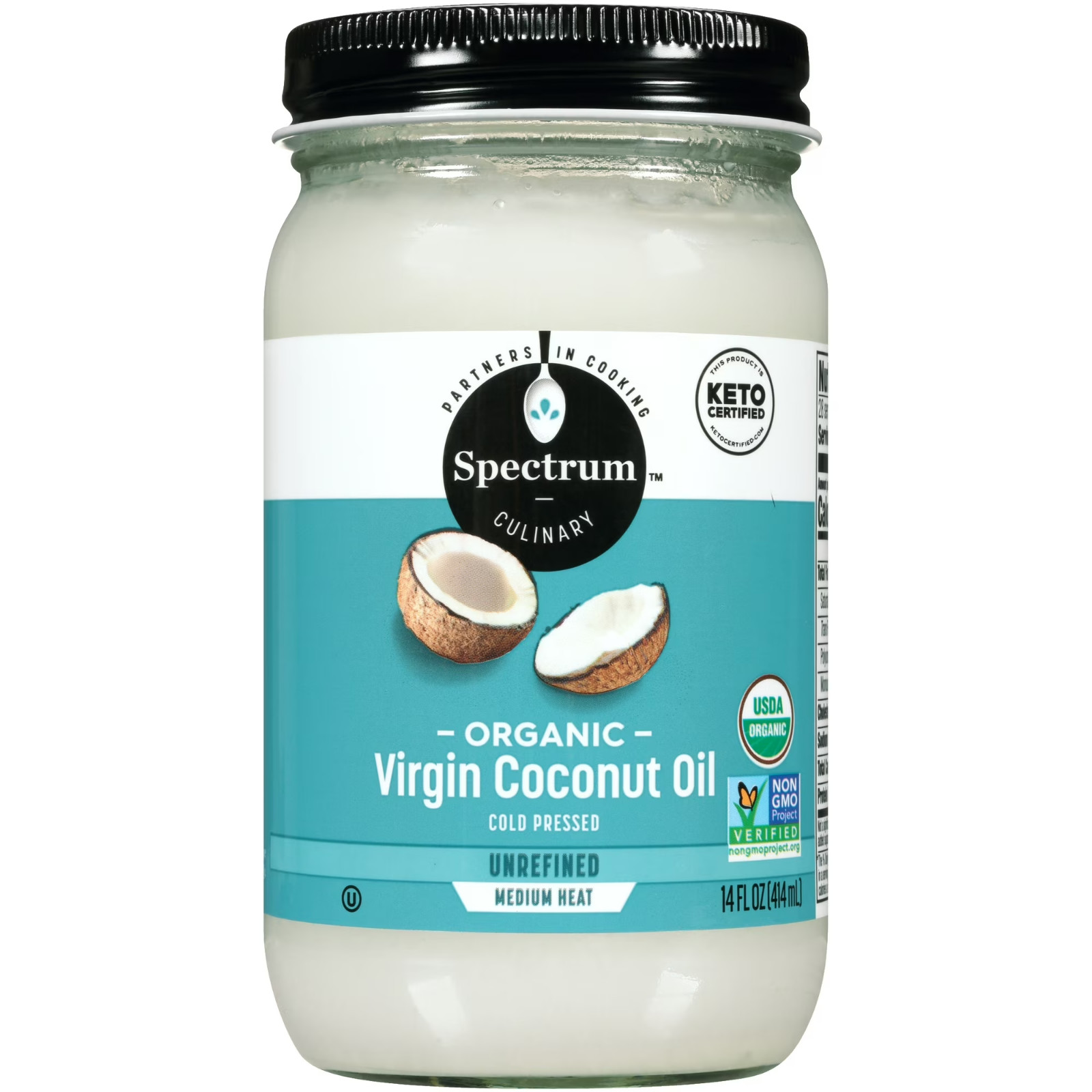 Spectrum Naturals Organic Unrefined Virgin Coconut Oil, 14 fl oz…