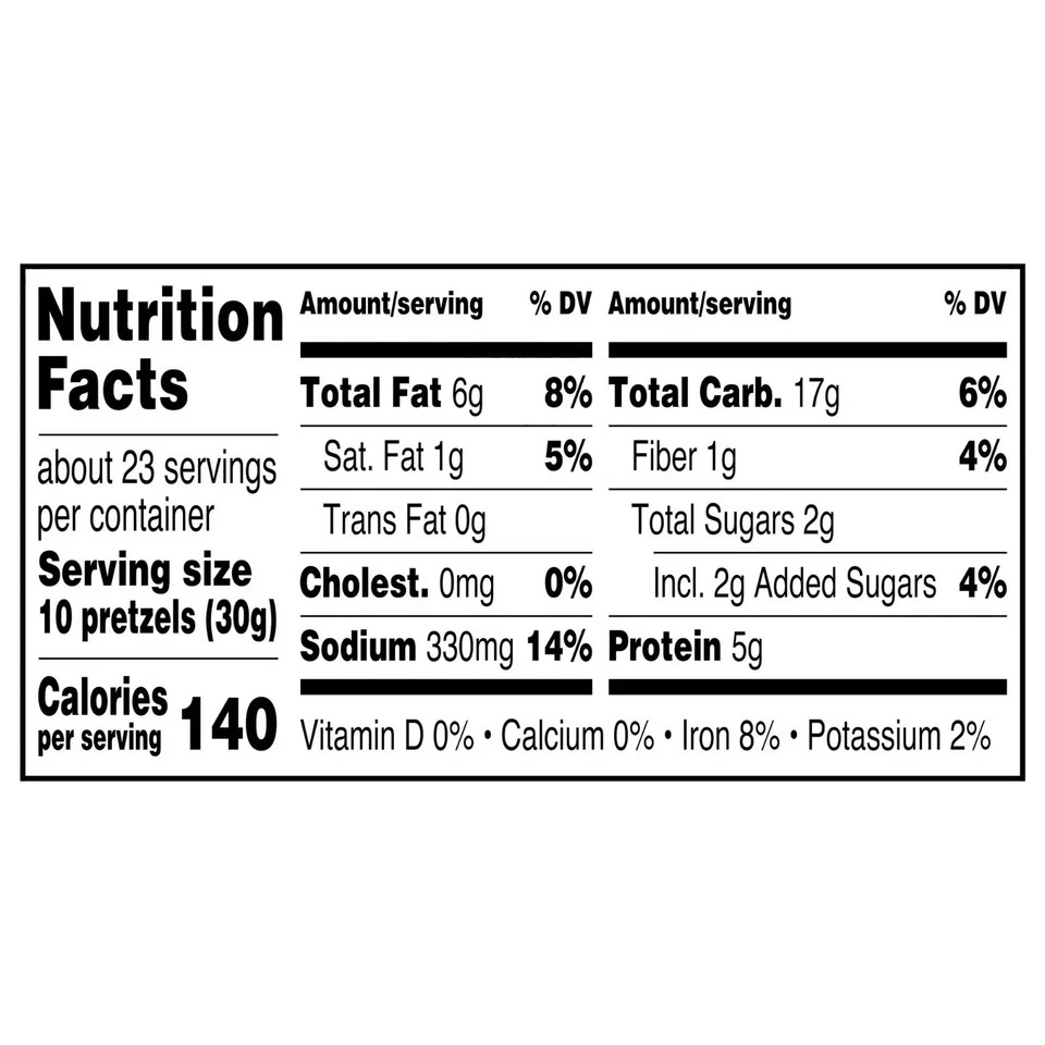 Great Value Peanut Butter Filled Pretzels | 24 oz Resealable Snack Tub