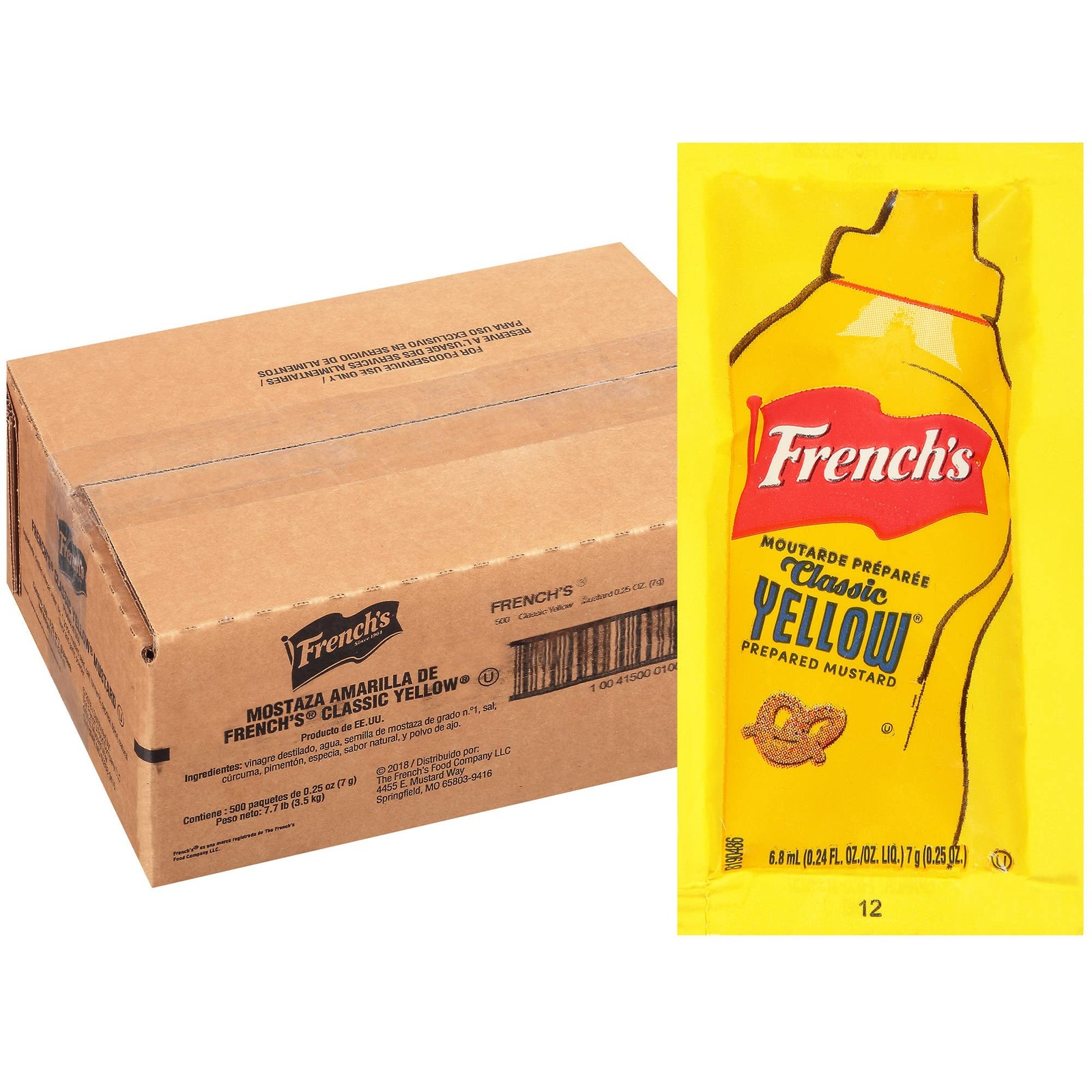 French’s Classic Yellow Mustard Packets, 500 count – 500 Count (Pack of 1)