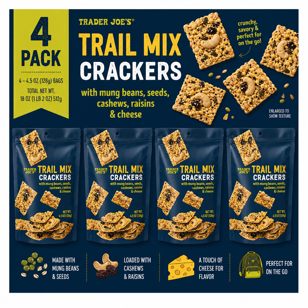 4-Pack Trader Joe’s Trail Mix Crackers
