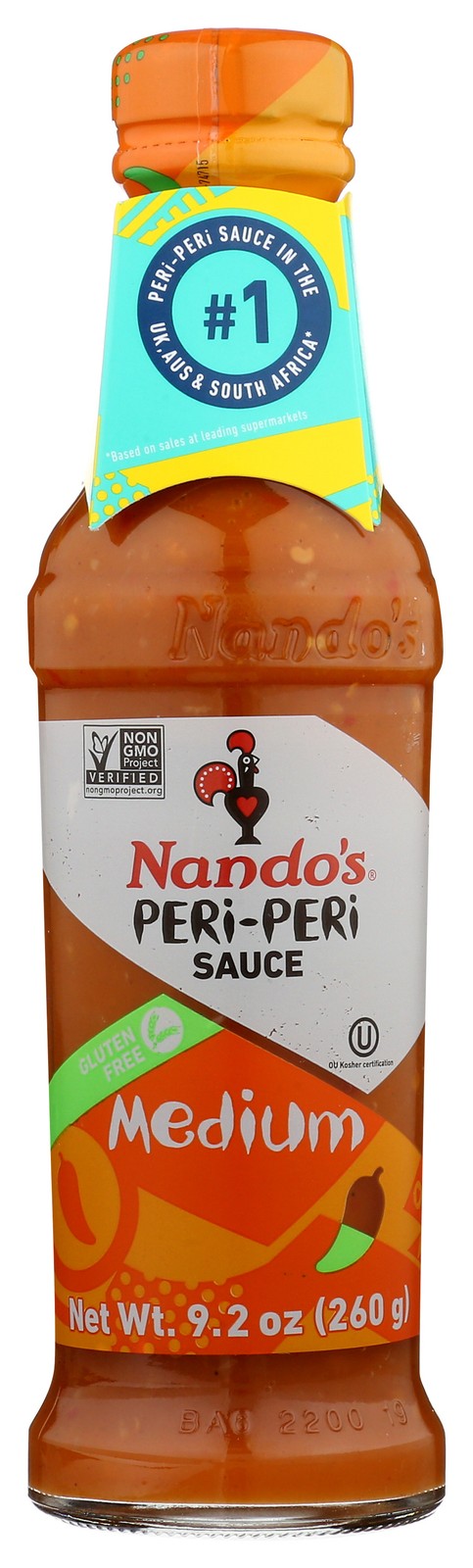 Nandos Medium Peri Hot Sauce 9.2 Oz Bottle 6 Pack