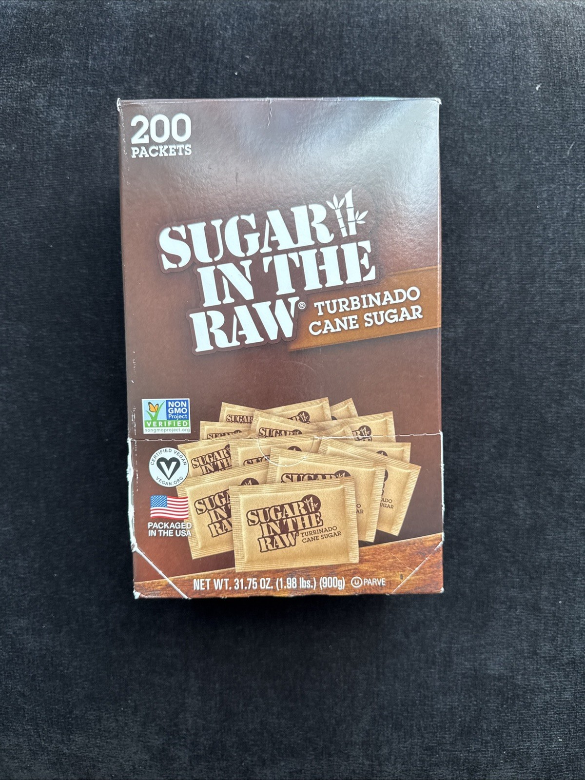 Sugar in the raw – 200 Count packets – Turbinado Cane Sweetener Exp 3/20/30