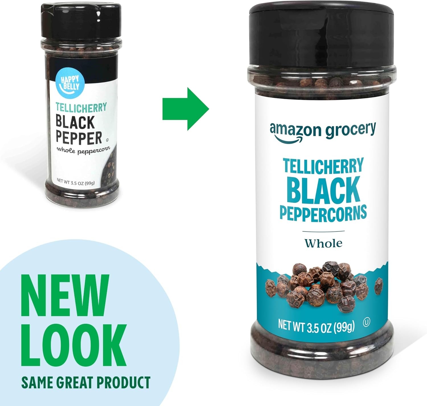 Tellicherry Whole Black Peppercorns, 3.5 Oz