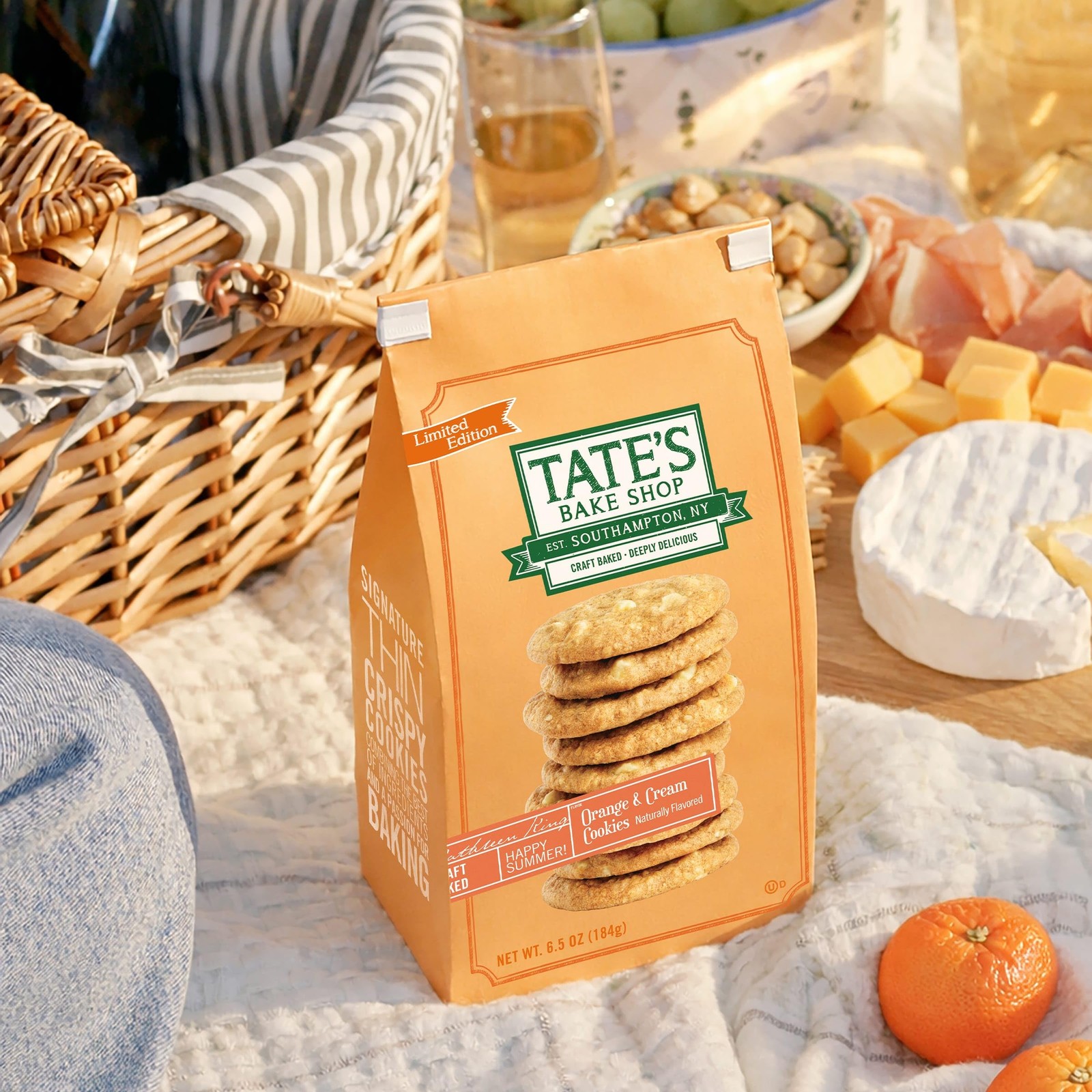 Tate’s Bake Shop Orange and Cream Cookies with White Chocolate Chips, Limited…