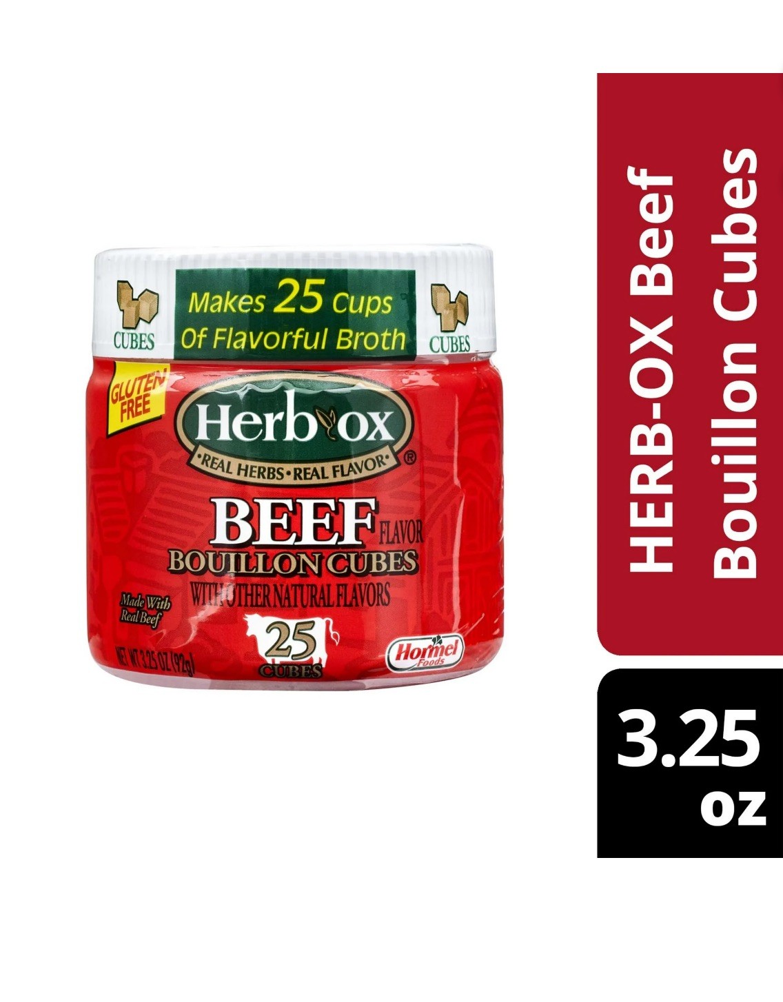 2 PK – HERB-OX 🐄 Beef Bouillon Cubes 25 CT /3.25 oz BB: Dec 2026
