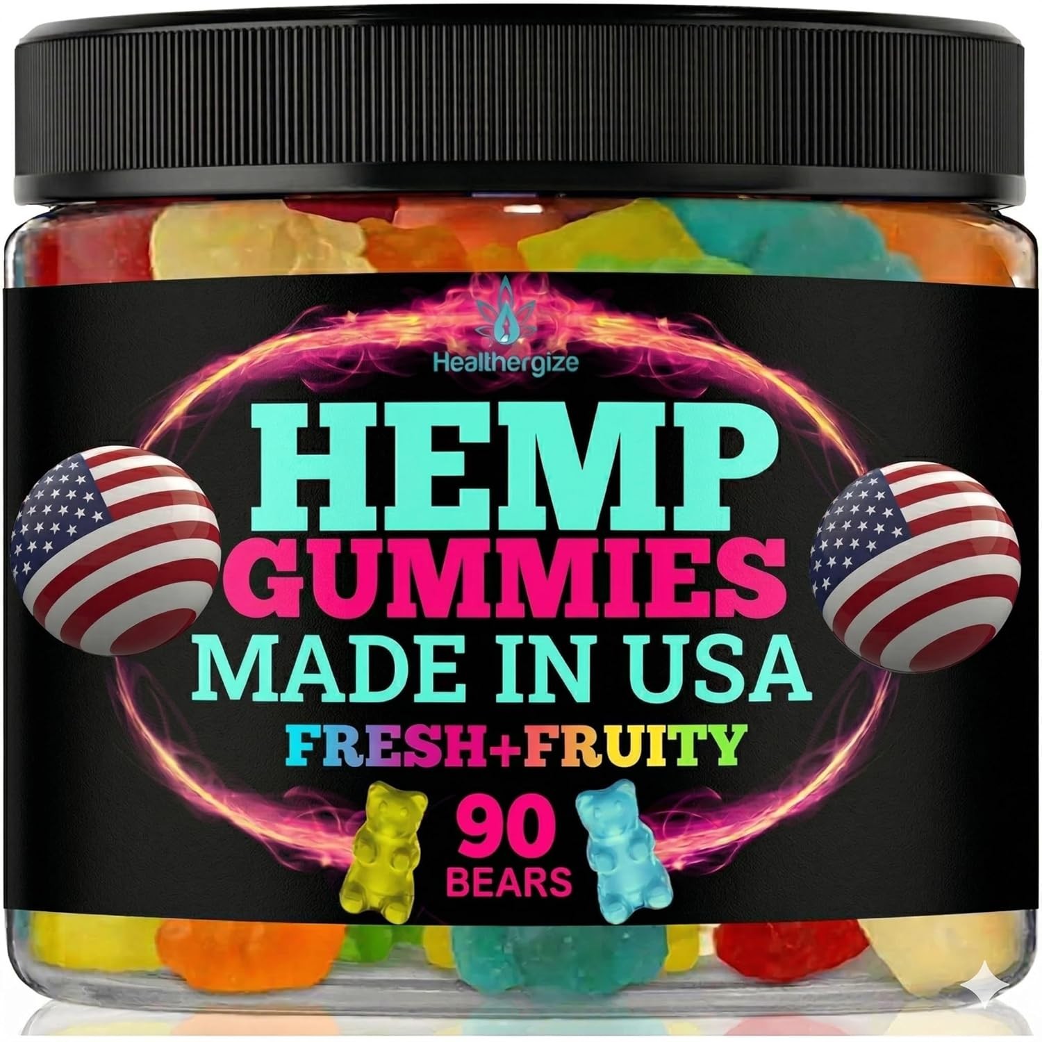 Hemp Gummies for Sleep and Rest-Natural Hempseed Oil Infused, Fresh Fruity Flavo
