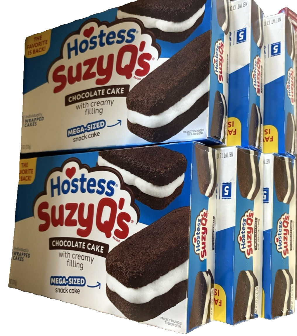 Hostess Suzy Q’s Chocolate Cakes with Creamy Filling – 6 boxes of 5 cakes