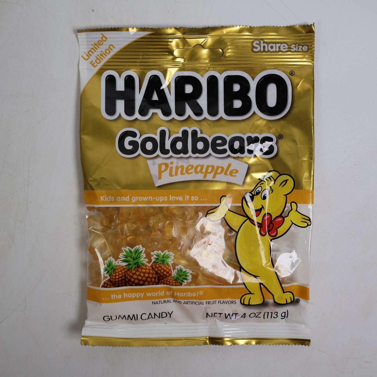 7 PACK Haribo Pineapple Goldbears Gummies 4 oz Limited Edition EXP 11/2026