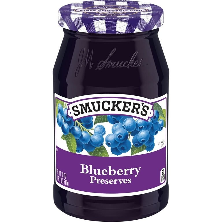 Smucker’s Blueberry Preserves 18oz Jar