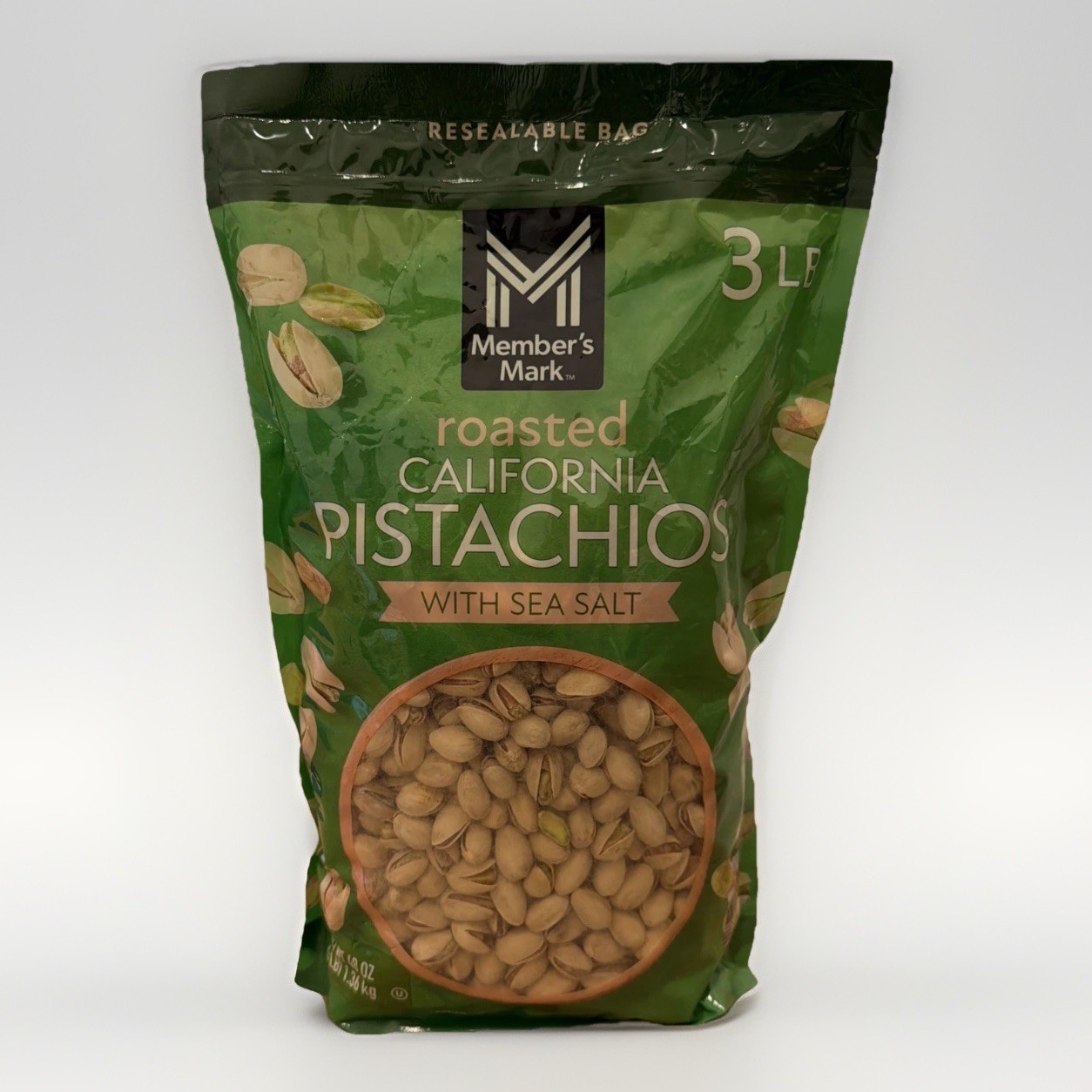 Member’s Mark Roasted California Pistachios with Sea Salt 3 Lbs 48 oz Ships Free