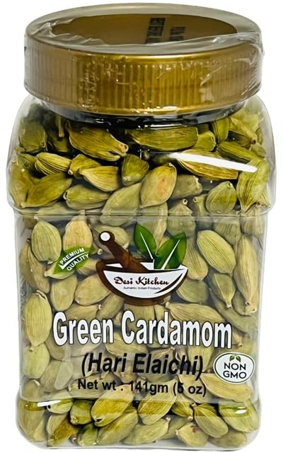 Desi Kitchen Green Cardamom Pods 141gm 5oz Hari Elaichi Spices All Natural | …