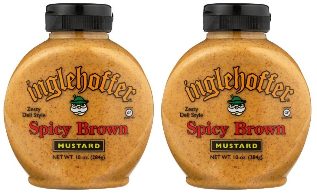 Inglehoffer Spicy Brown Mustard Zesty Deli Style, 10 Ounces (2 Squeeze Bottles)
