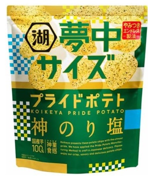 Koikeya’s «muchu Size» Pride Potatoes with God’s Nori Salt 102g Japanese Chips