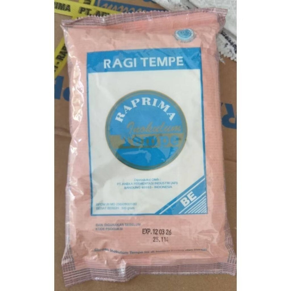 10x Raprima Tempeh Rahi Tempe 500g Starter Inoculum Tempeh Soya Protein