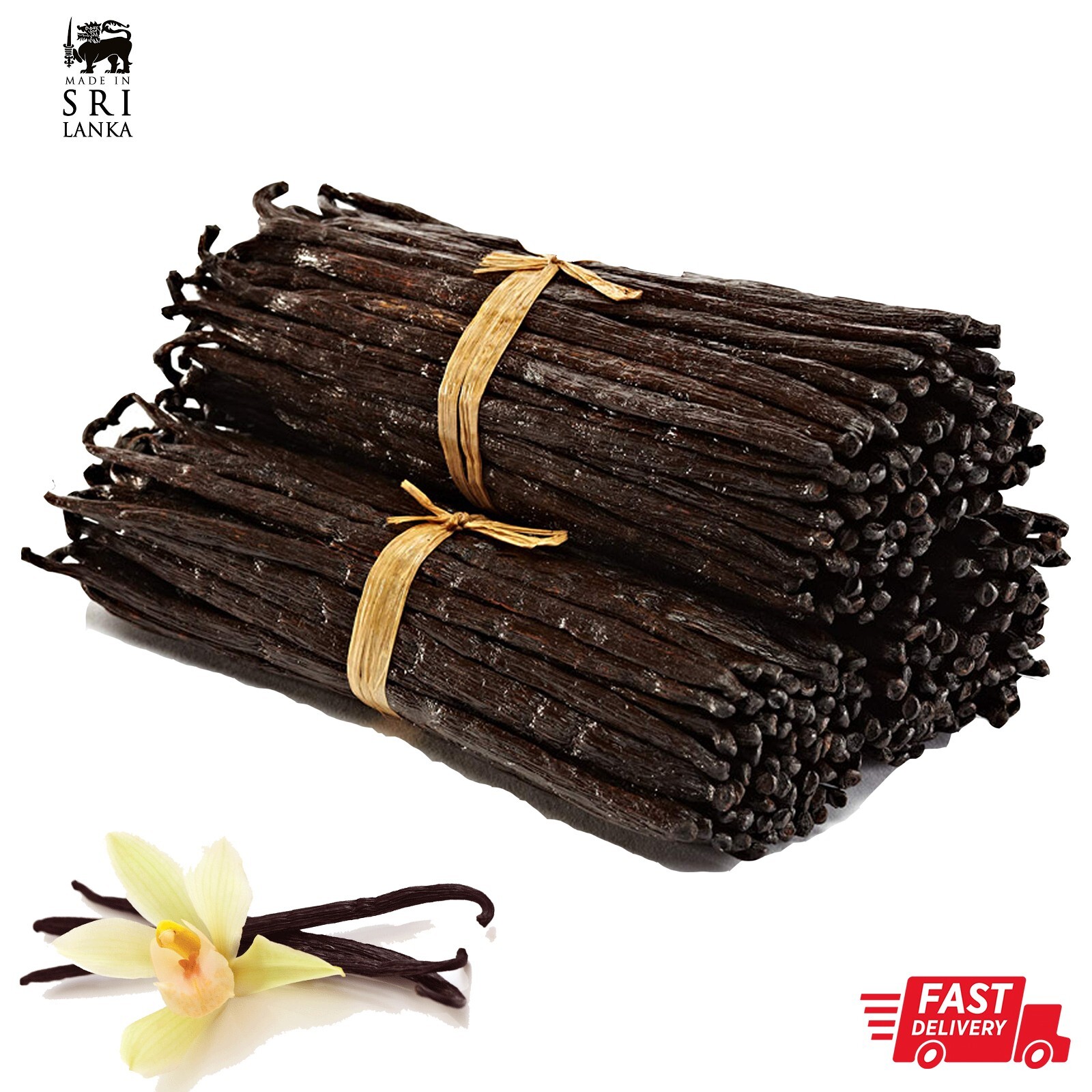 Organic Natural Vanilla Beans Whole Grade A Pods For Vanilla Extract and Baking