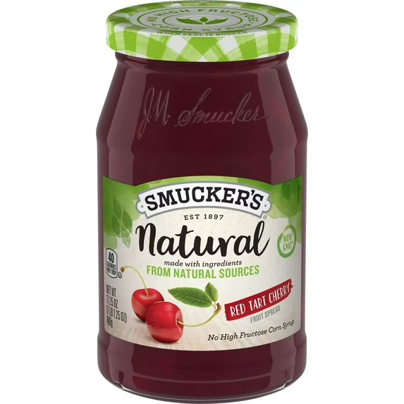 Smucker’s Natural Red Tart Cherry Fruit Spread, 17.25oz