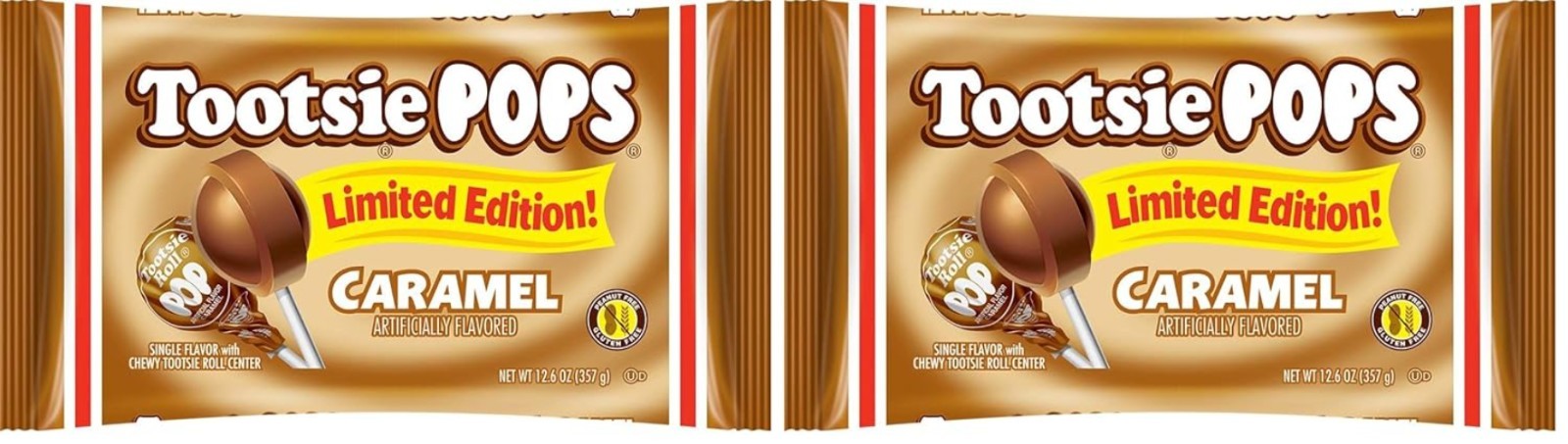Caramel Lollipops Individually Wrapped Limited Edition 12.6 Ounce Pack