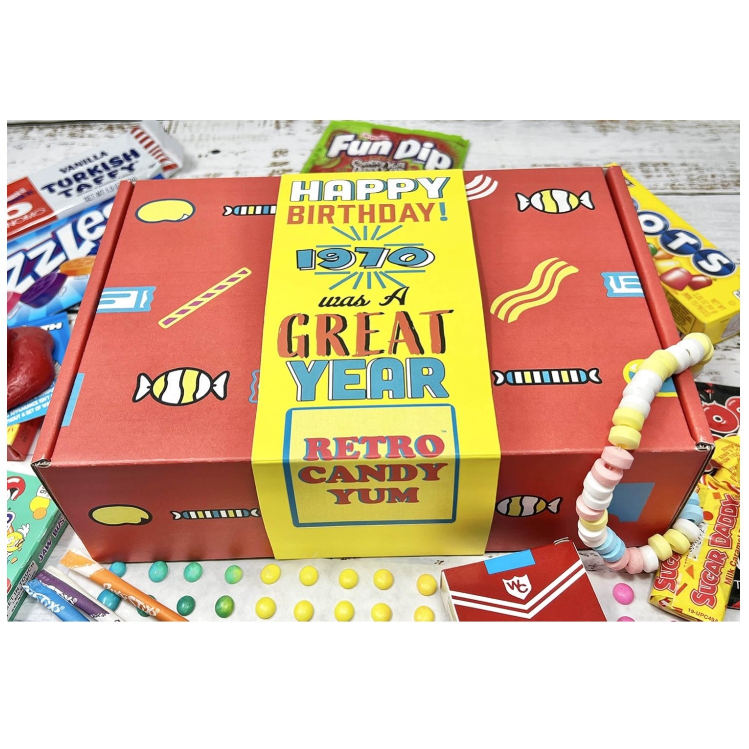 Blast from the Past: 1970 Retro Candy Gift for 56th Birthday