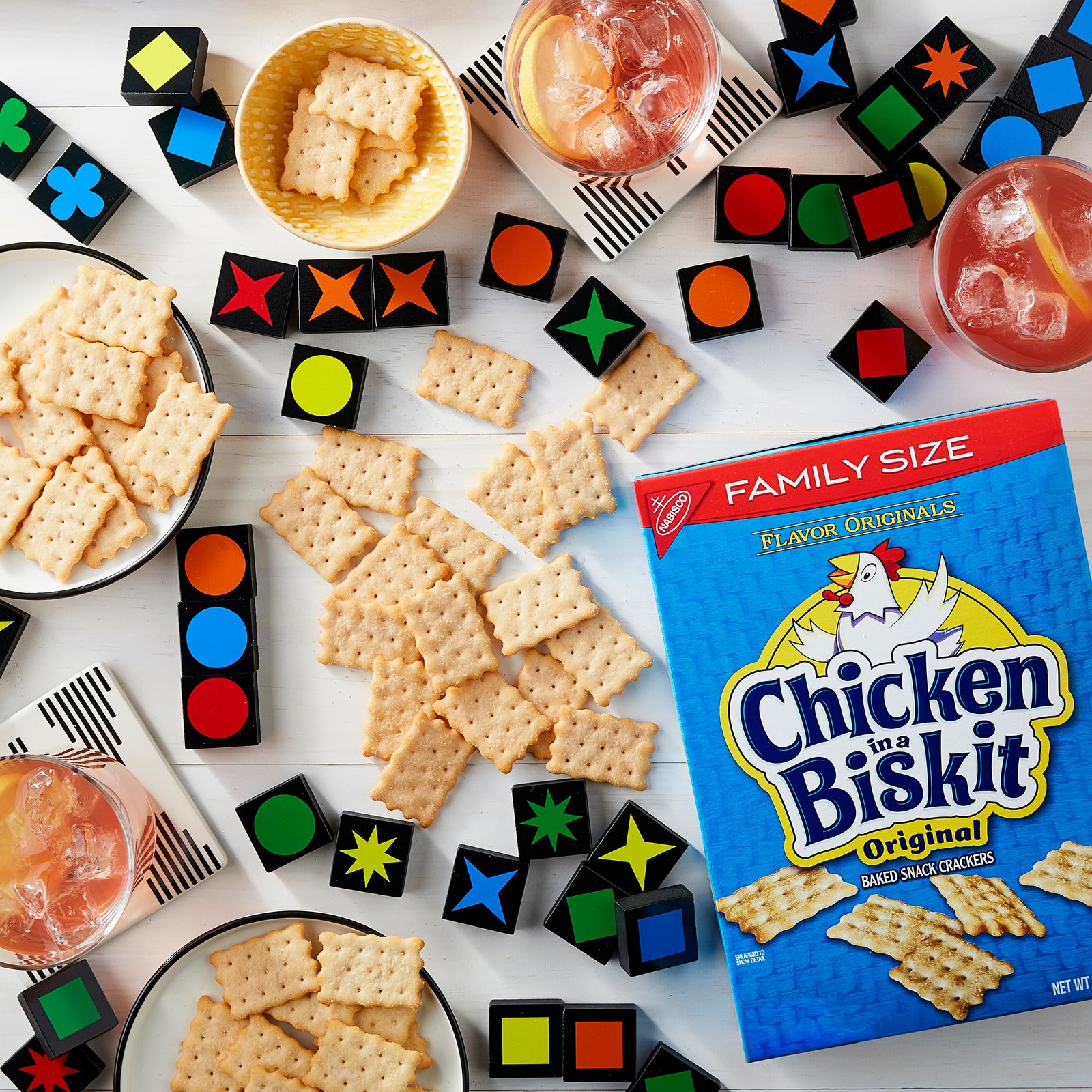 CHICKEN IN A BISKIT Original Baked Snack Crackers, Lunch Snacks, Family Size,…