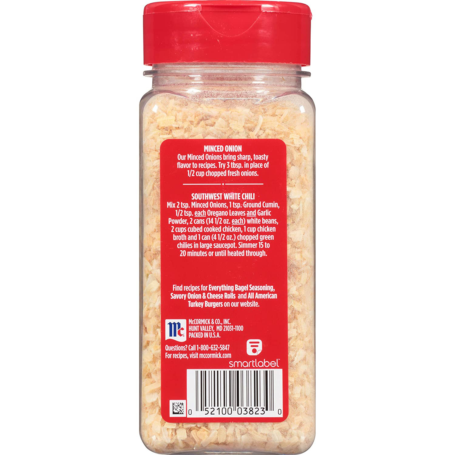 McCormick Minced Onion Seasoning, Sharp Tasty Onion Flavor, 6.37 Ounces