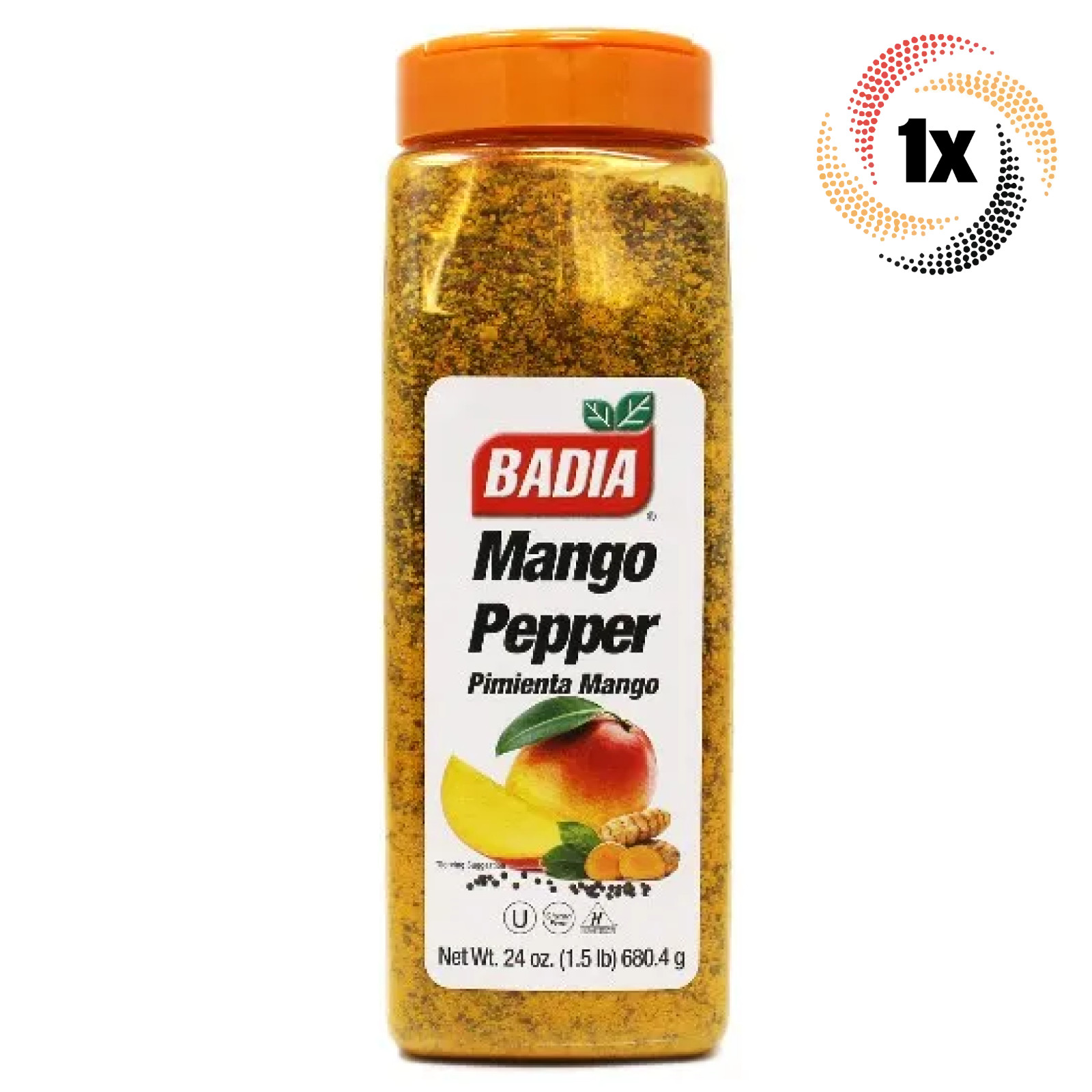 1x Shaker Badia Mango Pepper Seasoning | 24oz | Gluten Free & Kosher