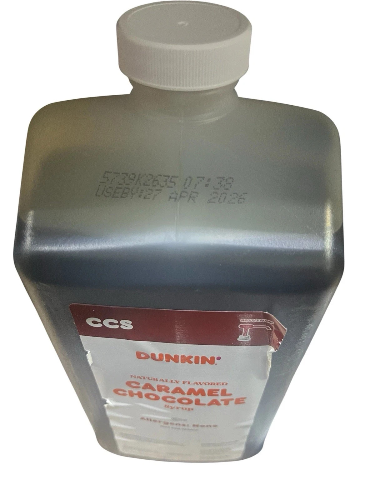 Dunkin Chocolate Caramel Syrup W/ PUMP 64 fl oz
