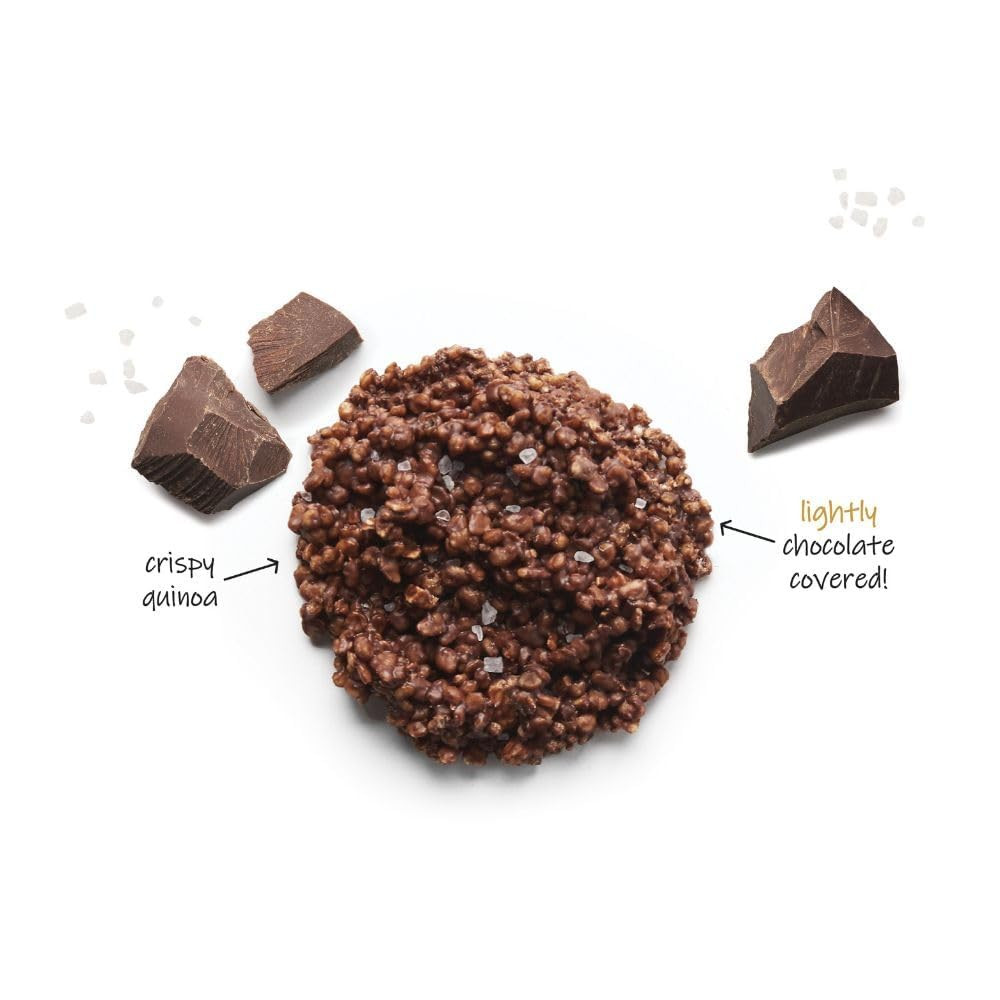 Chocolate Quinoa Crisps – Dark Chocolate + Sea Salt | 30-Count, Individually Wra