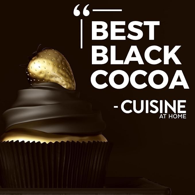 Black Cocoa Powder (8 oz) Bake the Darkest Chocolate Baked Goods, 0.5 Pound