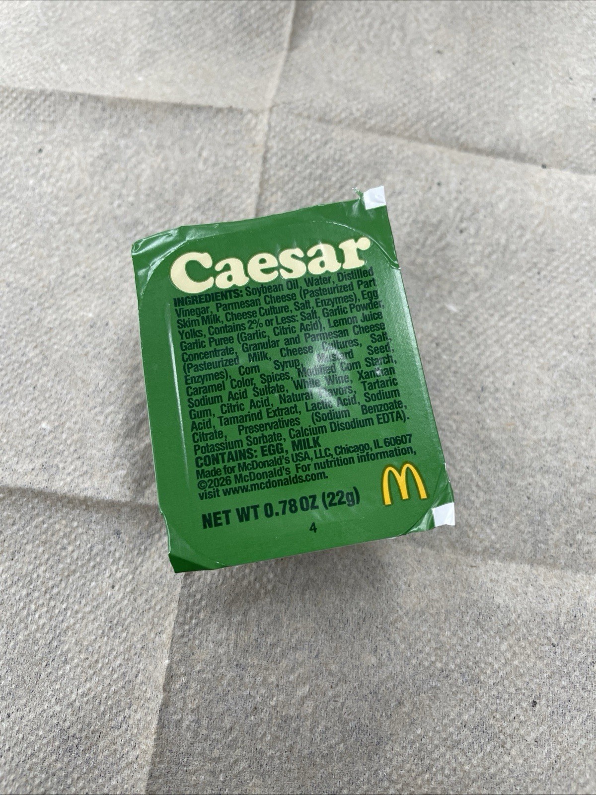 McDonald’s Caesar Sauce Pack