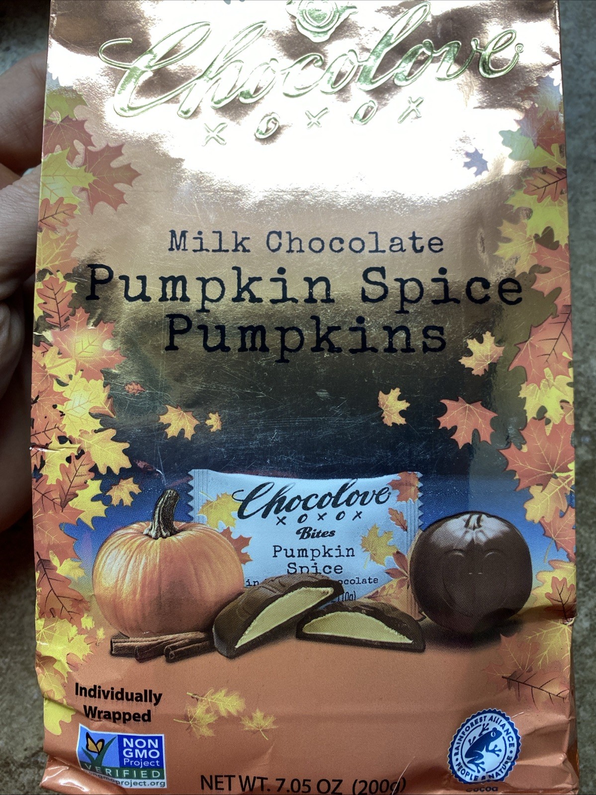 9 CHOCOLOVE Pumpkin Spice Milk Chocolate Bites 7.05oz