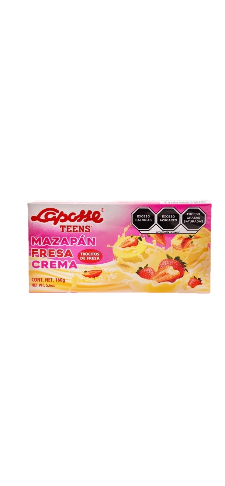 2 Pack Laposse Mazapan Fresas Con Crema C/U 160g