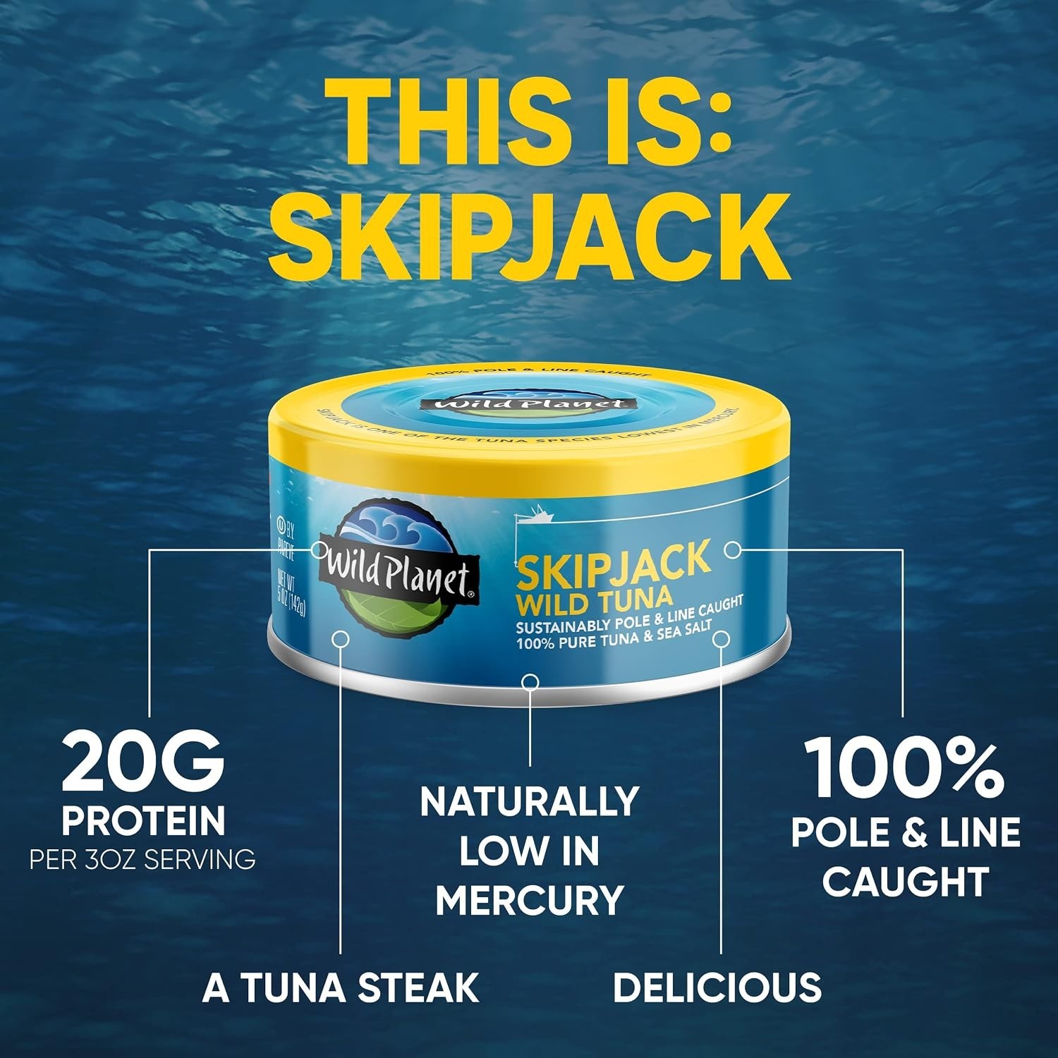 Sustainable Wild Tuna, 5oz, 12-Pack