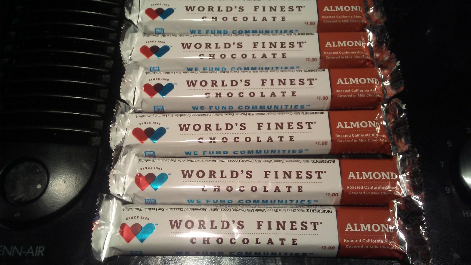 WORLD’S FINEST CHOCOLATE (6) Almond x $1.00 Each Bars
