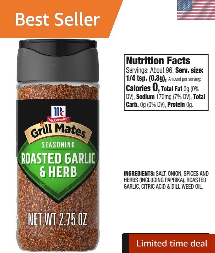 2.75 oz Roasted Garlic & Herb Seasoning – Kosher for Flavorful Grilling