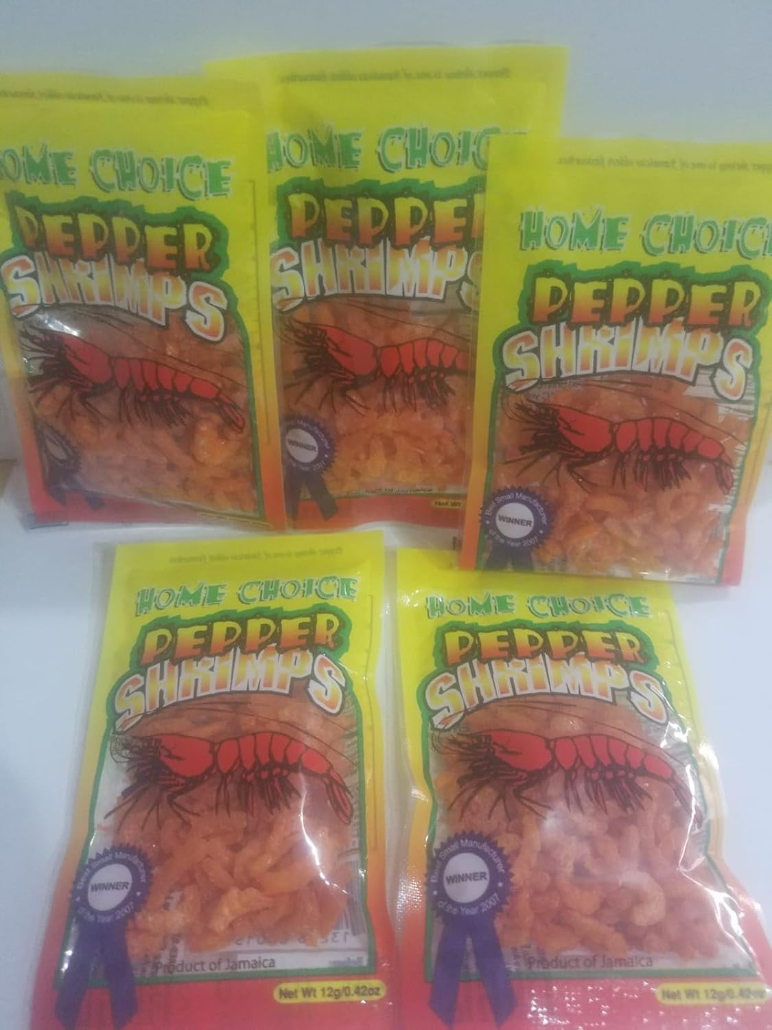 Jamaican Peppered Shimps- Dried Peppered Shimps -12G-5Pks