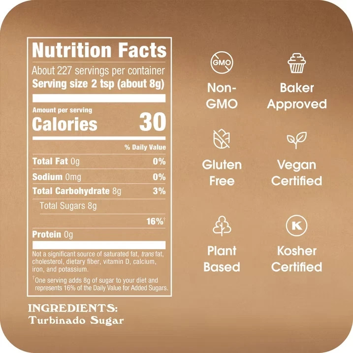 Sugar in the Raw Turbinado Cane Sugar, 64 oz
